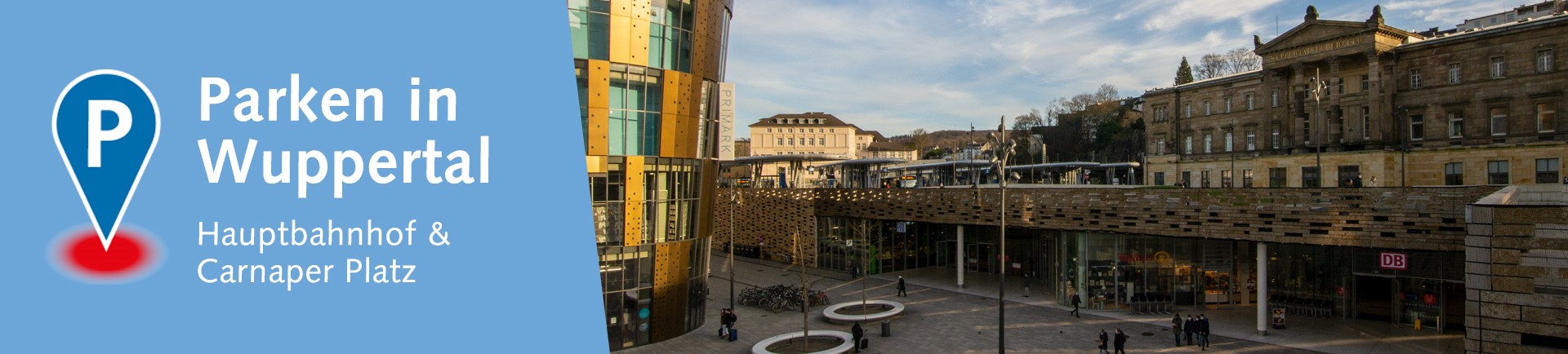 Der Wuppertaler Hauptbahnhof neben dem Primark-Gebäude liegt zentral in der Nähe der Elberfelder City.