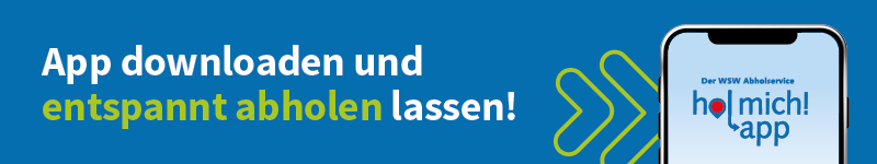 App downloaden und entspannt abholen lassen!