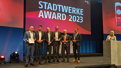 Ein Gruppenbild bei den Stadtwerke Awards 2023
