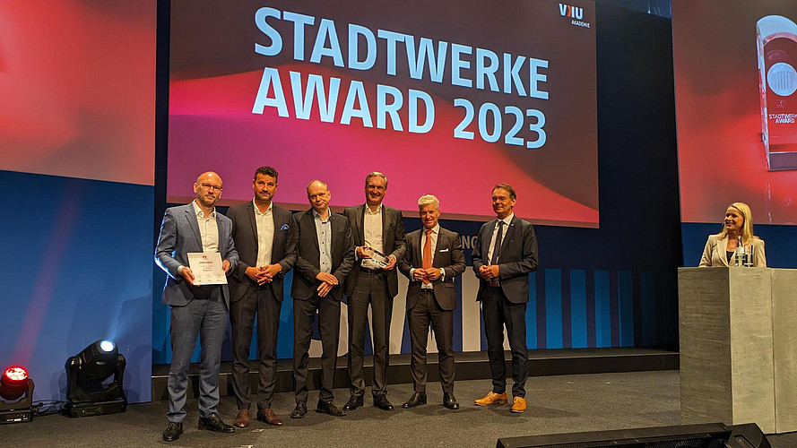 Ein Gruppenbild bei den Stadtwerke Awards 2023