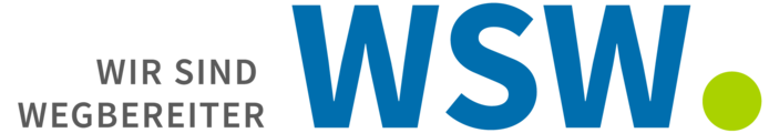 WSW Logo mit Claim "Wir sind Wegebereiter"