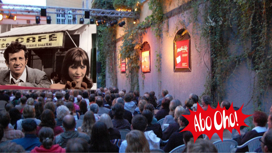 Terrasse von der alten Feuerwache an der Gathe mit Publikum für Talflimmern Open-Air-Sommerkino