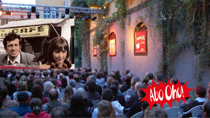 Terrasse von der alten Feuerwache an der Gathe mit Publikum für Talflimmern Open-Air-Sommerkino