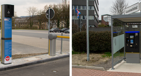 Der WSW Parkplatz auf dem Carnaper Platz wurde mit einem modernen Ticketautomat und Einfahrtsäulen ausgestattet.