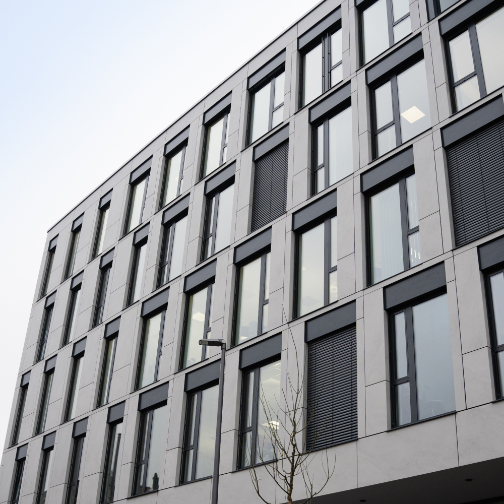 Außenaufnahme der Fassade des neuen WSW Gebäudes